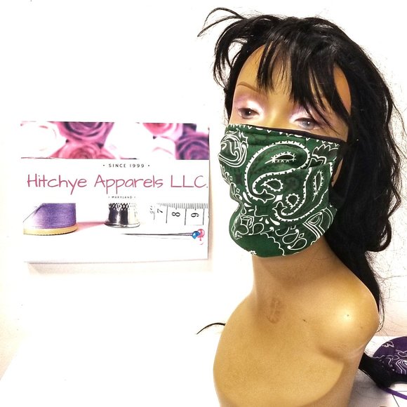 Bandana Face Mask green - Picture 1 of 5